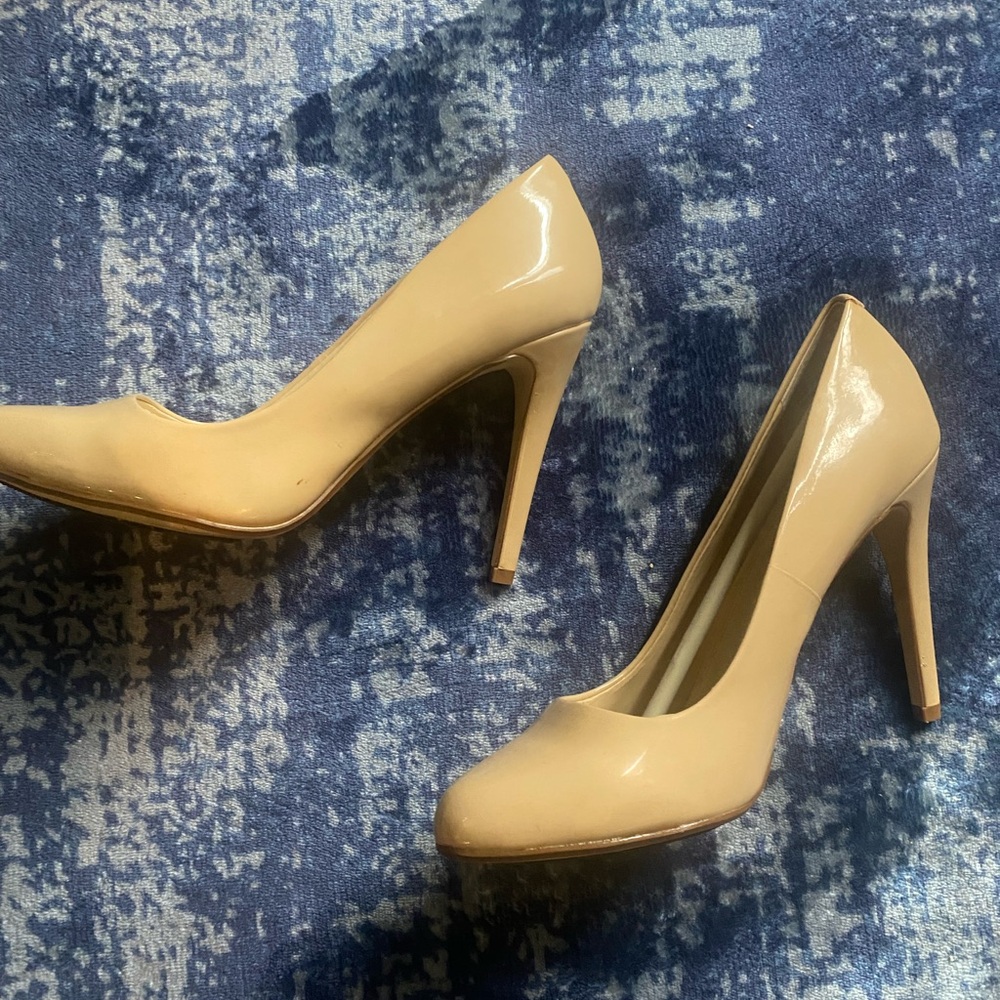 Aldo Cream High-Heeled Pumps